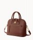 Dooney Saffiano Domed Zip Satchel Amber ID-iamMR6AF