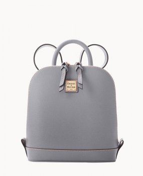 Dooney Saffiano Small Zip Pod Backpack Smoke Grey ID-D3zVzsyg