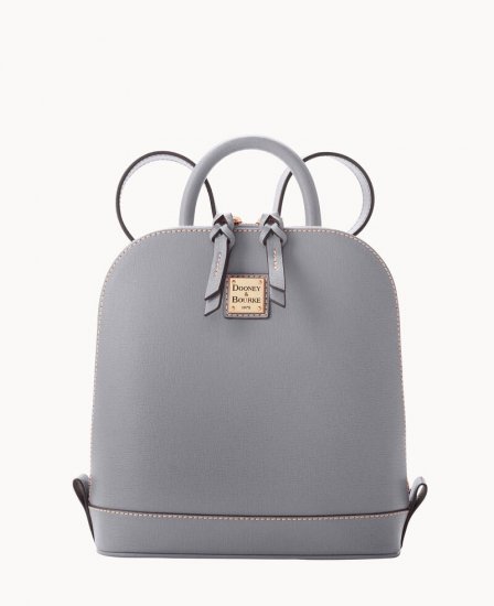 Dooney Saffiano Small Zip Pod Backpack Smoke Grey ID-D3zVzsyg - Click Image to Close