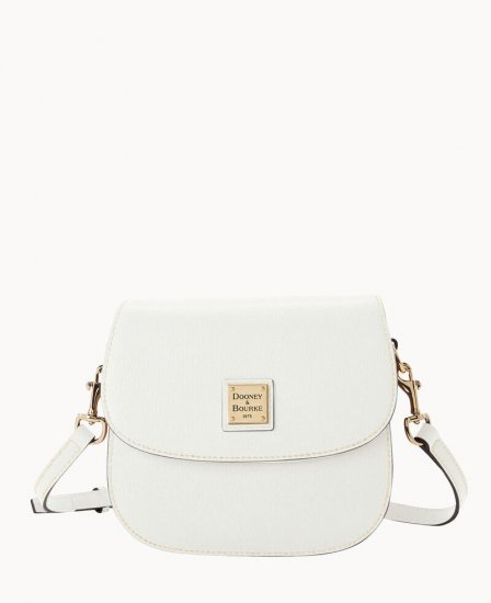 Dooney Saffiano Saddle Bag Off White ID-JO3hIyZj - Click Image to Close