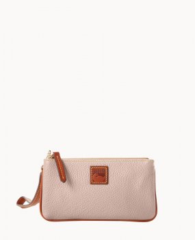 Dooney Pebble Grain Medium Wristlet Oyster ID-NNefOwpH