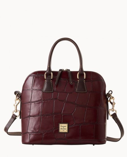 Dooney Denison Satchel Bordeaux ID-d1lcy1Jw - Click Image to Close