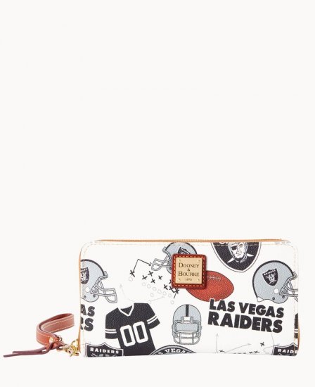 Dooney NFL Raiders Large Zip Around Wristlet RAIDERS ID-GqZ2ln6Y - Click Image to Close