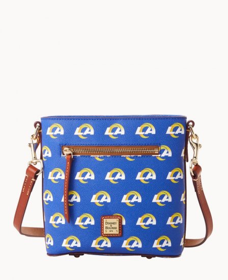 Dooney NFL Rams Small Zip Crossbody RAMS ID-dxQue2ZA - Click Image to Close