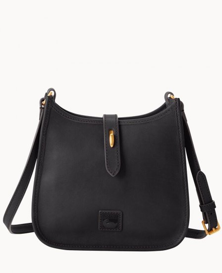 Dooney Florentine Small Messenger Black Black ID-F46IPyMq - Click Image to Close