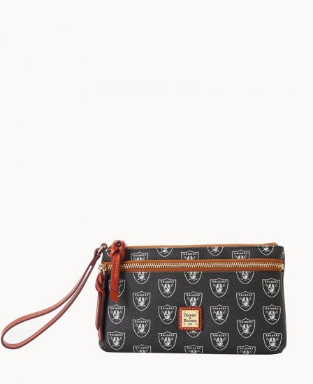 Dooney NFL Raiders Double Zip Wristlet Las Vegas Raiders ID-6leh1NDq - Click Image to Close