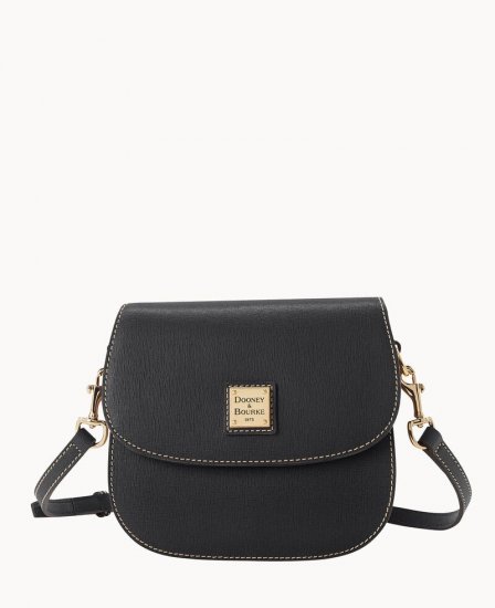 Dooney Saffiano Saddle Bag Black ID-i2aTGOuu - Click Image to Close