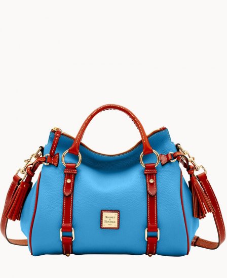 Dooney Pebble Grain Satchel Sky Blue ID-uhz8bWhz - Click Image to Close