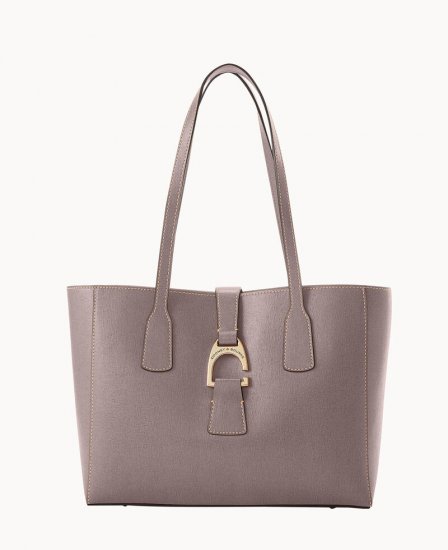 Dooney Saffiano Small Shannon Tote Taupe ID-reLi4LVi - Click Image to Close