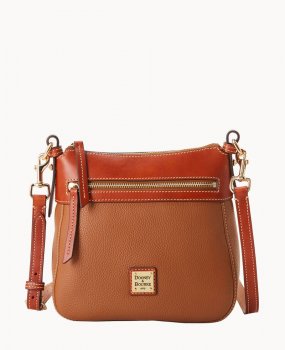 Dooney Pebble Grain Crossbody 25 Caramel ID-SfCBsPza