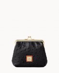 Dooney Ostrich Large Frame Purse Black ID-R3W8bcyP