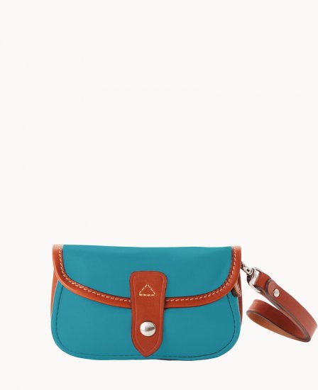 Dooney Oncour Elba Flap Wristlet Ice Blue ID-UUbUm3bt - Click Image to Close