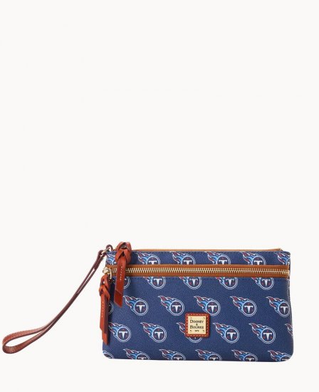 Dooney NFL Titans Double Zip Wristlet Tennessee Titans ID-xQsxtJly - Click Image to Close