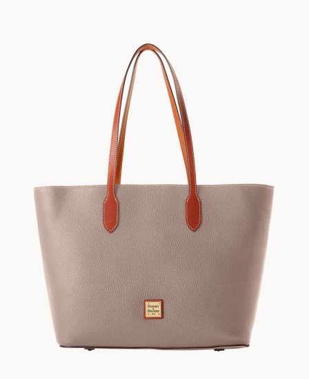 Dooney Pebble Grain Large Tote Taupe ID-CXbqBZM7 - Click Image to Close