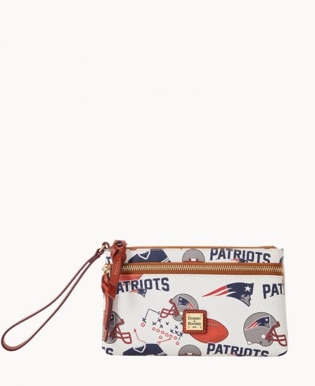 Dooney NFL Patriots Double Zip Wristlet New England Patriots ID-tiWFfENd - Click Image to Close