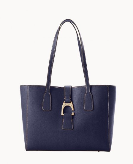 Dooney Saffiano Small Shannon Tote Marine ID-cBNtlG9H - Click Image to Close