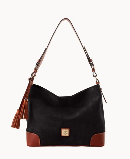 Dooney Suede Large Sac Black ID-lK6kmmEq - Click Image to Close