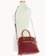 Dooney Pebble Grain Large Domed Satchel Wine ID-VlJDmgou