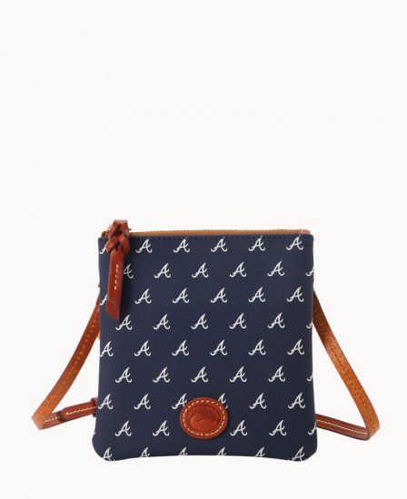 Dooney MLB Braves Small North South Top Zip Crossbody Braves ID-qeqjDqZf - Click Image to Close