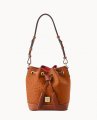 Dooney Ostrich Small Drawstring Caramel ID-6MwFgB7W