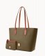 Dooney Pebble Grain Tote With Medium Wristlet Olive ID-dBS86dq4