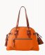 Dooney Pebble Grain Domed Satchel Clementine ID-4iV4HfF0