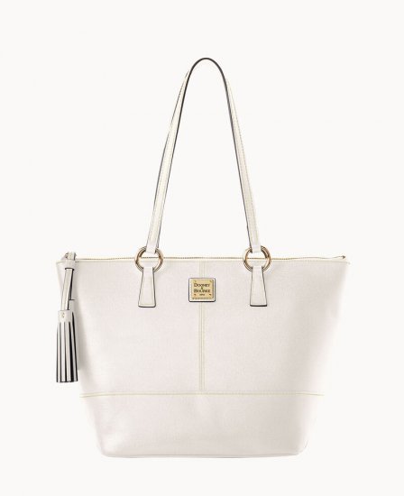 Dooney Saffiano Small Tobi Tote Ecru ID-mTG22WVA - Click Image to Close