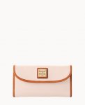 Dooney Wexford Leather Continental Clutch Blush ID-45Yt3DLO