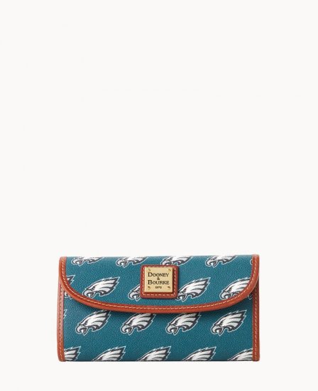 Dooney NFL Eagles Continental Clutch EAGLES ID-1pcImJGm - Click Image to Close