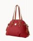 Dooney Pebble Grain Domed Satchel Red ID-wfg7KJhi