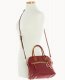 Dooney Pebble Grain Domed Satchel Wine ID-caAAlF6t