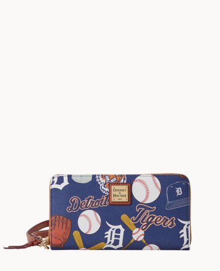 Dooney MLB Tigers Large Zip Around Wristlet Tigers ID-6C6dV3mz - Click Image to Close