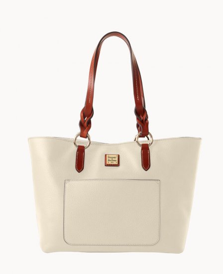 Dooney Pebble Grain Tammy Tote Bone ID-GHy1KlDC - Click Image to Close