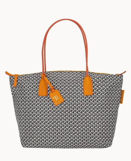 Dooney Roberta Pieri Tatami Fun Large Robertina Tote Pumpkin ID-zdvp22Jd - Click Image to Close