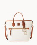 Dooney Pebble Grain Handle Tote White ID-teZQqtOs