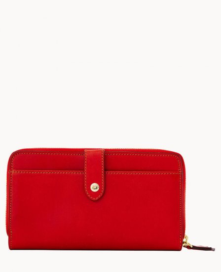 Dooney Alto Large Double Zip Organizer Red ID-078oSfc1 - Click Image to Close