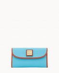 Dooney Pebble Grain Continental Clutch Sky Blue ID-w9vXsQMB