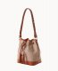 Dooney Ostrich Small Drawstring Light Taupe ID-7D5GOHPX