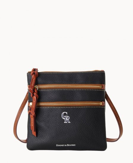 Dooney MLB Rockies N S Triple Zip Crossbody ROCKIES ID-UwSL8NIN - Click Image to Close