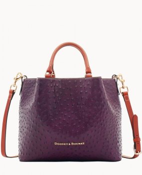 Dooney Ostrich Large Barlow Plum Wine ID-lLK7tXQX