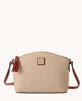 Dooney Pebble Grain Robin Crossbody Taupe ID-9wqaXcTc