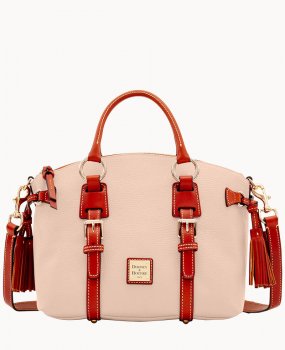 Dooney Pebble Grain Bristol Satchel Blush ID-IS7m8sca