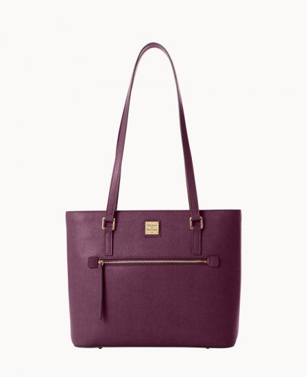 Dooney Saffiano Shopper Plum Wine ID-c18GkktX - Click Image to Close