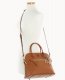 Dooney Pebble Grain Large Domed Satchel Caramel ID-qQvLyJoi