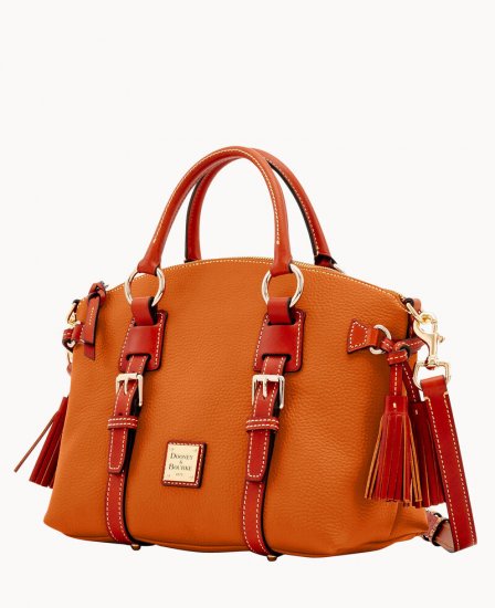 Dooney Pebble Grain Bristol Satchel Caramel ID-mOfGv0OS - Click Image to Close