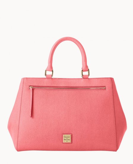 Dooney Saffiano Zip Satchel Bubble Gum ID-aYWvKUm7 - Click Image to Close