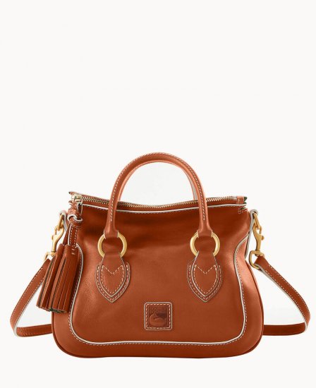 Dooney Florentine Small Satchel Natural ID-9N7JnFeJ - Click Image to Close