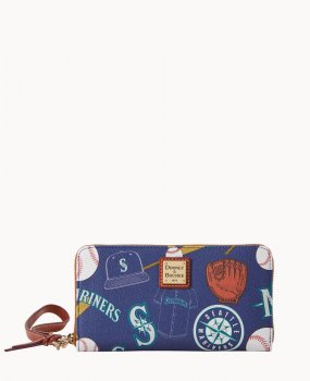 Dooney MLB Mariners Large Zip Around Wristlet Mariners ID-NpRLhtqx