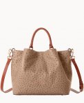 Dooney Ostrich Large Barlow Light Taupe ID-TR4djBNX