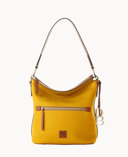 Dooney Pebble Grain Large Sac Mustard ID-DbG8xoCZ - Click Image to Close